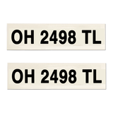 Boat Registration Numbers Vinyl Decal Sticker Set – 3" Tall Upright Style for Boats, Jet Skis, Kayaks & More 869
