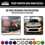 Front Bumper Hash Marks Vinyl Decal Fits: Dodge Charger & More