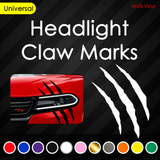 Headlight Claw Scratch Mark Vinyl Decal | Universal Fit 744