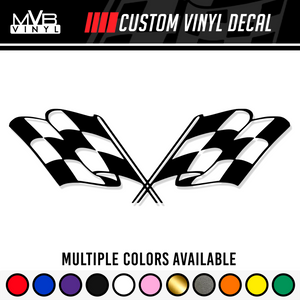 Checkered Racing Flag Vinyl Decal Sticker | Rally Race Finish Line JDM Track 406