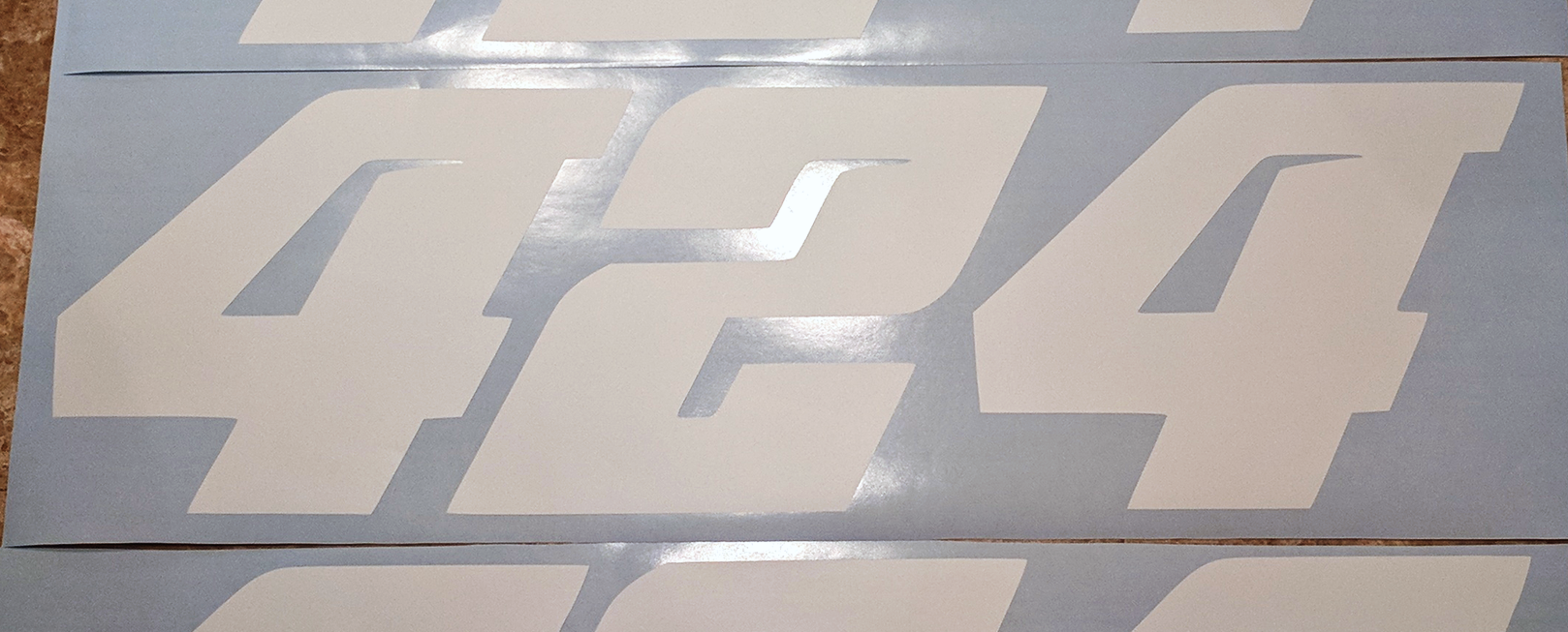 thumbnail image 2 of DZ Racing Numbers Vinyl Decal Sticker Kit - For Dirt Bike, BMX, Motocross, Car (Multiple Colors) 2 of 3