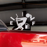 Low Gas Girl Funny Vinyl Decal Car Truck Sticker | Stickman Fuel Door Gauge JDM 801