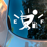 Low Gas Guy Funny Vinyl Decal Car Truck Sticker | Stickman Fuel Door Gauge JDM 709
