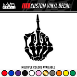 Skeleton Middle Finger Vinyl Decal Funny Car Truck Sticker | Bone Skull 601